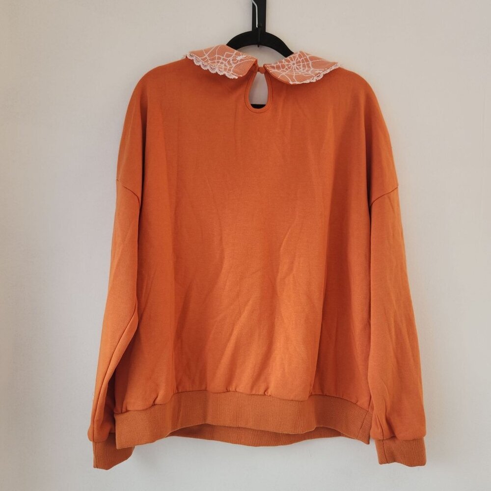Disney Parks Her Universe Minnie Jack O Lantern Orange Sweatshirt Halloween XL - Picture 2 of 9
